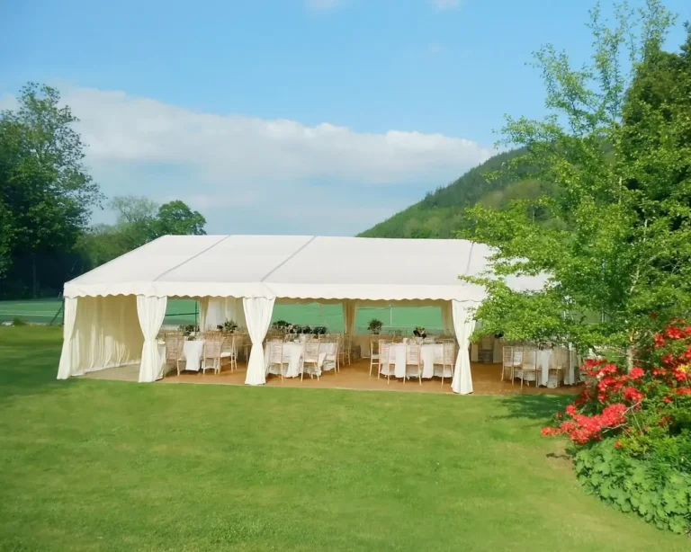 Marquee-on-front-lawn
